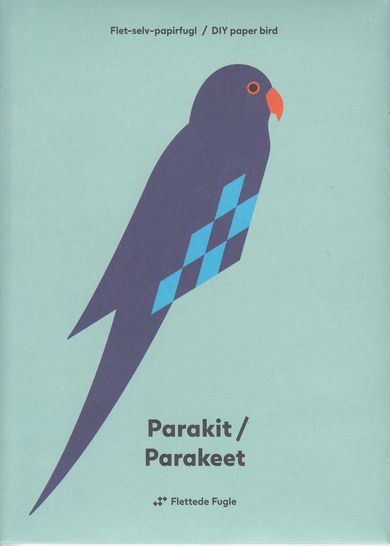 Parakit/Parakeet blueish - DIY paper birdimage